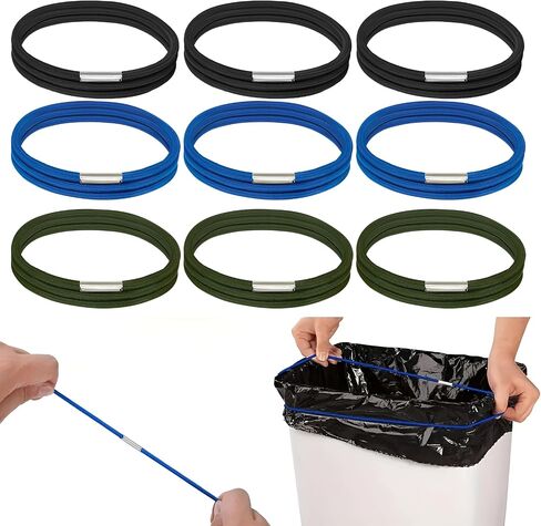 9 قطع من الأربطة المطاطية الكبيرة لصناديق القمامة بسعة 55 و65 جالون، وأشرطة مطاطية لعلب القمامة in Kuwait