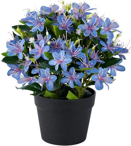 14'' Artificial Plants Fake Lily Flowers in Pot for Home Garden Indoor Outdoor Spring Summer Decorations (Pink) in Saudi Arabia