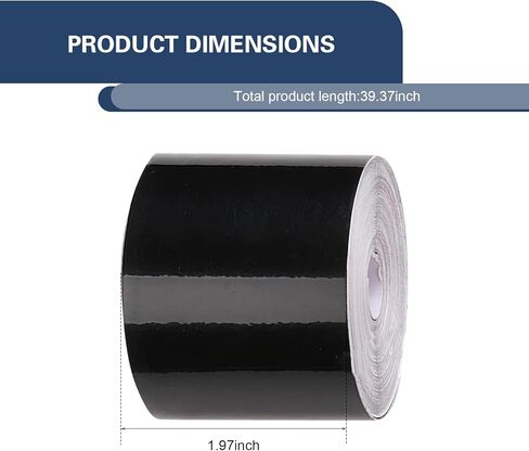 High Gloss Vinyl Wrap Kit, Car Window Tape Adhesive, Window/Door Trim & Door Sill Trunk Edge Decoration, DIY Vehicle Door Edge Sticker, for Most Cars (Black) in Saudi Arabia