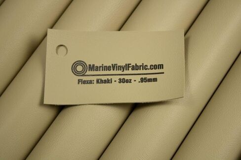 Khaki Marine Vinyl Fabric: Khaki Sample (2.5" x 4.5") Upholstery Faux Leather: Waterproof, UV-Resistant, Boats, Indoor/Outdoor Seats, Automotive, Soft Pleather DIY Crafting in Kuwait
