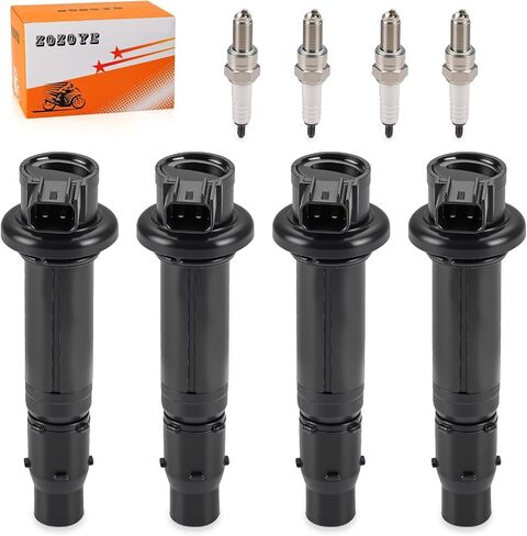4Pcs Ignition Stick Coils w/Spark Plug For Yamaha 2006-2009 YZF-R6 S 5SL-82310-20-00 in Saudi Arabia