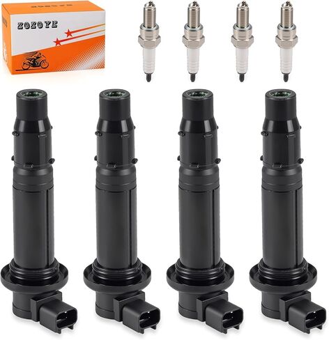 4Pcs Ignition Stick Coils w/Spark Plug For Yamaha 2006-2009 YZF-R6 S 5SL-82310-20-00 in Saudi Arabia