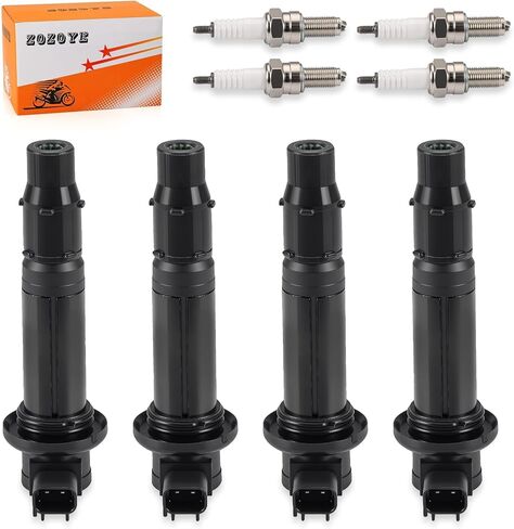 4Pcs Ignition Stick Coils w/Spark Plug For Yamaha 2006-2009 YZF-R6 S 5SL-82310-20-00 in Saudi Arabia