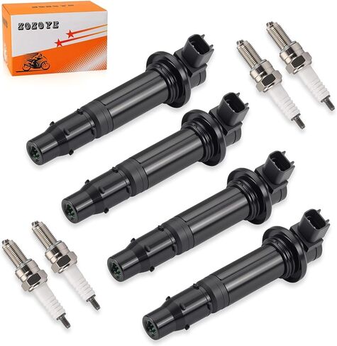 4Pcs Ignition Stick Coils w/Spark Plug For Yamaha 2006-2009 YZF-R6 S 5SL-82310-20-00 in Saudi Arabia