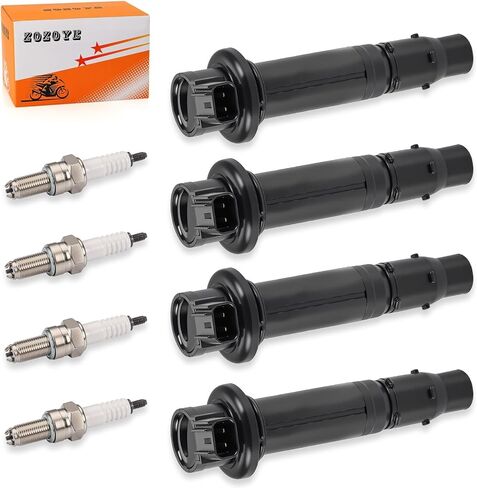 4Pcs Ignition Stick Coils w/Spark Plug For Yamaha 2006-2009 YZF-R6 S 5SL-82310-20-00 in Saudi Arabia