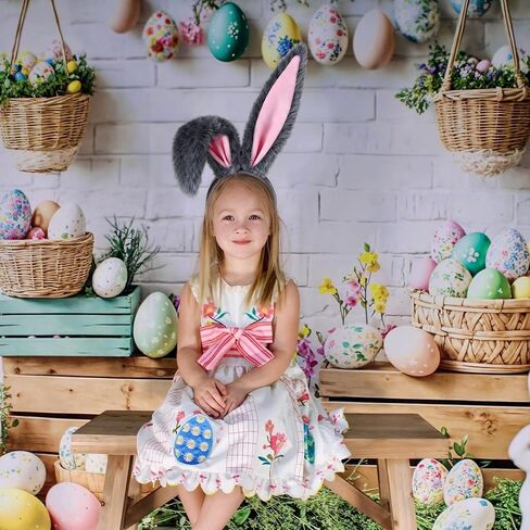 IGMaryBox طويل فروي آذان الأرنب عقال أرنب الأذن عقال وذيل أفخم انحناء آذان أرنب هيرباند زي الأرنب لحفلة عيد الفصح عيد الهالوين حفلة تنكرية الحيوان موضوع in Kuwait