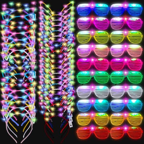 نظارات Honoson المضيئة LED للقطط وعصابة رأس على شكل أرنب للبالغين في الحفلات in Saudi Arabia