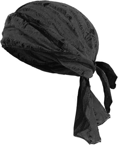 عصابة رأس قرصان من OhMill قابلة للتنفس بذيل طويل قبعة Durag باندانا للرجال والنساء غطاء رأس عمامة لركوب الدراجات in Kuwait