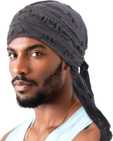 عصابة رأس قرصان من OhMill قابلة للتنفس بذيل طويل قبعة Durag باندانا للرجال والنساء غطاء رأس عمامة لركوب الدراجات in Kuwait