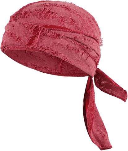 عصابة رأس قرصان من OhMill قابلة للتنفس بذيل طويل قبعة Durag باندانا للرجال والنساء غطاء رأس عمامة لركوب الدراجات in Kuwait