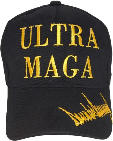 قبعة Trade Winds Ultra MAGA Signature Trump USA من القطن الأسود المطرزة القابلة للتعديل in Saudi Arabia