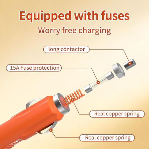 لJackery محطة الطاقة المحمولة Explorer 12V / 24V DC كابل تمديد الطاقة مع قابس ولاعة السجائر 6.5FT - كابل 14AWG للخدمة الشاقة مع قابس DC7909 ومحول DC8020. in Kuwait