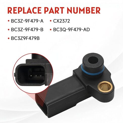 Intake Air Temperature Sensor Spacer with MAP Sensor Kit Compatible with Ford F250 F350 Super Duty 2011-2019 6.7L Diesel Replace# BC3Z-9F479-A BC3Z-9F479-B BC3Q-9F479-AD in Kuwait