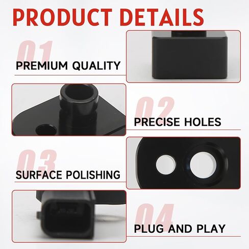 Intake Air Temperature Sensor Spacer with MAP Sensor Kit Compatible with Ford F250 F350 Super Duty 2011-2019 6.7L Diesel Replace# BC3Z-9F479-A BC3Z-9F479-B BC3Q-9F479-AD in Kuwait