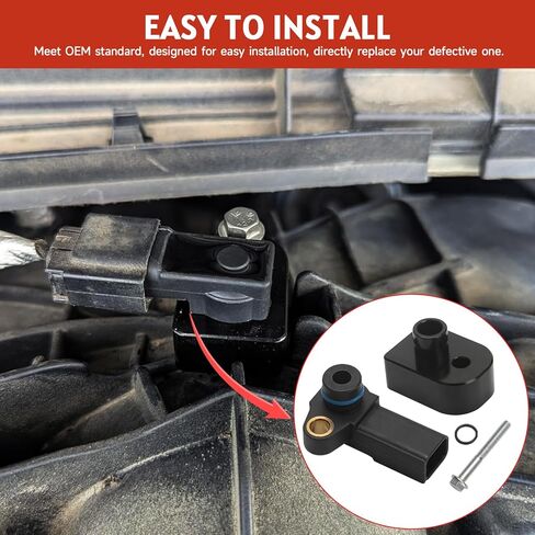 Intake Air Temperature Sensor Spacer with MAP Sensor Kit Compatible with Ford F250 F350 Super Duty 2011-2019 6.7L Diesel Replace# BC3Z-9F479-A BC3Z-9F479-B BC3Q-9F479-AD in Kuwait