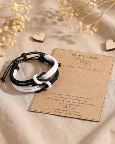 Pinky Promise Matching Bracelets for Couples Love Knot Bracelet Pinky Promise Soulmate Relationship Friendship Bracelets Forever Infinity Jewelry Gifts for Women Her Him in Saudi Arabia