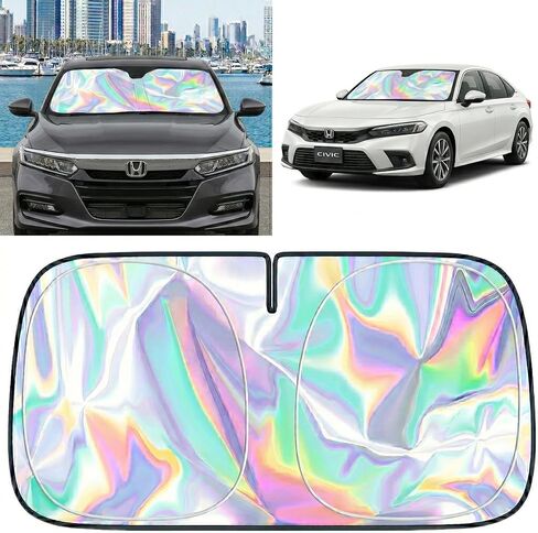 for Mazda 3 Windshield Sun Shade - Foldable Windshield Cover Sun Shade Mazda 3 2007-2025 Accessories Protect Car from Sun Rays Overlapping UV Reflective Window Sunshad in Saudi Arabia