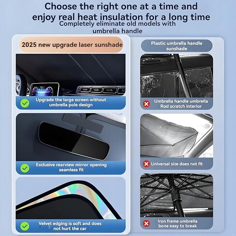 for Mazda 3 Windshield Sun Shade - Foldable Windshield Cover Sun Shade Mazda 3 2007-2025 Accessories Protect Car from Sun Rays Overlapping UV Reflective Window Sunshad in Saudi Arabia