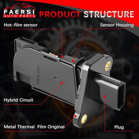 جهاز استشعار تدفق الهواء الشامل FAERSI 22680-3VA0A مستشعر MAF متوافق مع Nissan Altima 14-18، 16 Maxima، 15-19 Murano، 15-16 Pathfinder، 15-17 Quest، 14-16 Rogue، 15-16 Infiniti QX60 in Saudi Arabia