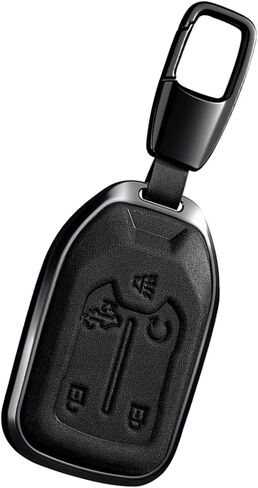 PEICHI Key Fob Cover Leather Car for 2019-2023 Silverado Suburban Tahoe Acadia Terrain Yukon Key Sierra 1500 2500HD 3500HD Car Accessories (K-black) in Saudi Arabia