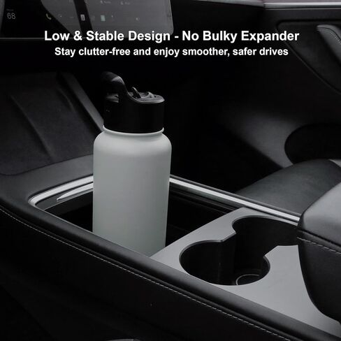 Check Model Year – Tesla Model Y & 3 Accessory – Drop-in Extra Large Car Cup Holder Insert – Fits 32oz Tumblers & Bottles Including Yeti, Hydro Flask, Simple Modern, Nalgene, ThermoFlask in Saudi Arabia