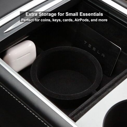 Check Model Year – Tesla Model Y & 3 Accessory – Drop-in Extra Large Car Cup Holder Insert – Fits 32oz Tumblers & Bottles Including Yeti, Hydro Flask, Simple Modern, Nalgene, ThermoFlask in Saudi Arabia