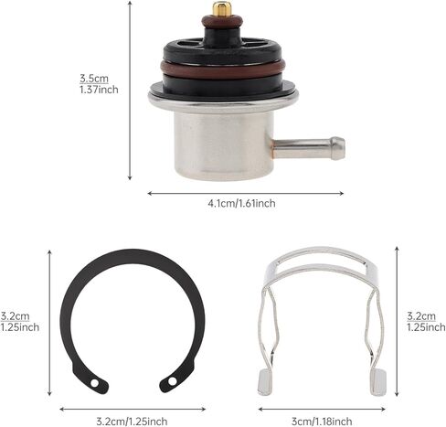 3.8BAR Fuel Injection Pressure Regulator Kit with Clip and Snap Ring, Replaces 19236428, 2173299, Easy Installation Fuel Pressure Regulator in Saudi Arabia