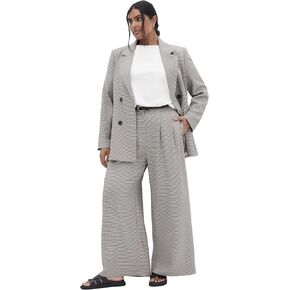 City Chic Women's Plus Size Pants - Hailey Check in Kuwait