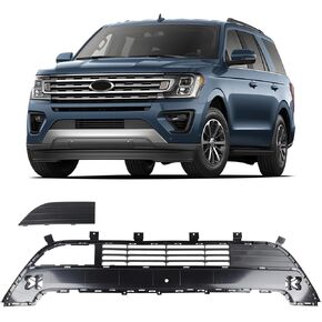 مجموعة شبكة ممتص الصدمات السوداء تناسب 2018-2021 Ford Expedition Bumper Face Bar Grill مع فتحة غطاء أمامي للشواية العلوية غطاء المصد الأمامي السفلي للشبكات البلاستيكية الملحقات FO1036205 JL1Z-17K945 in Kuwait