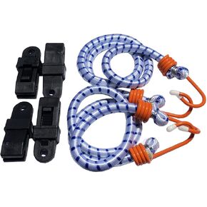 Gust Strap Wind Protector Kit – Heavy-Duty Car Cover Straps with Bungee Cords and Hooks & Strong Locking Clips, Universal Fit for Trucks and SUVs, Keeps Covers Secure in High Winds in Kuwait