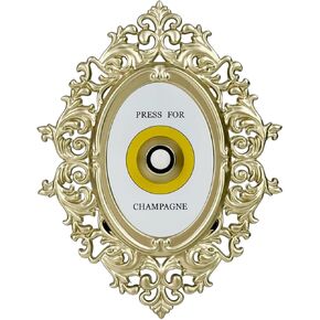 Vintage Champagne Themed Doorbell Sign, Retro Decorative Wall Plaque with Press for Bubbles Text, Metal Doorbell Button Ornament for Home Bar Party in Kuwait