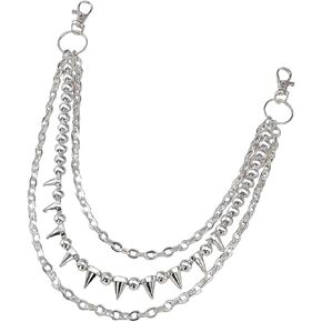 Sup-Coente Men Women Punk Beaded Pocket Pants Chain in Kuwait