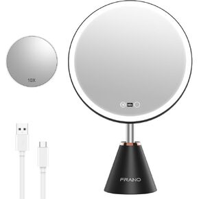 مرآة مكياج احترافية مقاس 10.5 بوصات مزودة بأضواء، ومرآة مكياج عالية الدقة قابلة لإعادة الشحن، وضوء الشمس الحقيقي CRI≥98، و3 أوضاع ألوان وتعتيم بدون خطوات، بقدرة 5000 مللي أمبير في الساعة، وهدايا عيد الحب لها in Kuwait