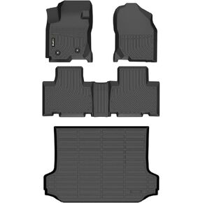 HAFIDI All Weather Car Floor Mats & Cargo Liner for Corolla Cross 2022-2024 (FWD Only) Custom Fit Full Set Accessories - Black in Saudi Arabia