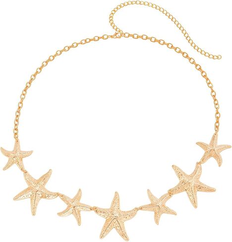 ICQC Starfish Waist Chain for Women Gold Sea Star Belly Chain Adjustable Starfish Belly Body Chain Sexy Bikini Dress Outfit Summer Vacation Beach Jewelry Gift in Saudi Arabia