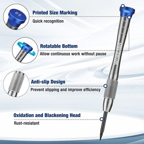 WORKPRO 6-Piece Magnetic Screwdriver Set, S2 Alloy Steel, 3 Phillips and 3 Slotted Tips Small Screwdriver Repair Tool Kit, Good for Phone, Computer, Watch, Eyeglass, Electronic in Kuwait