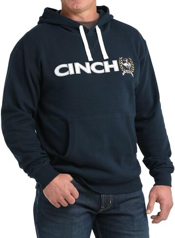 Cinch Men's Original Logo Navy Hoodie in Saudi Arabia