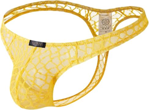 Mens Thong Underwear Male Lace G String Sissy Clothes Breathable Panties in Saudi Arabia