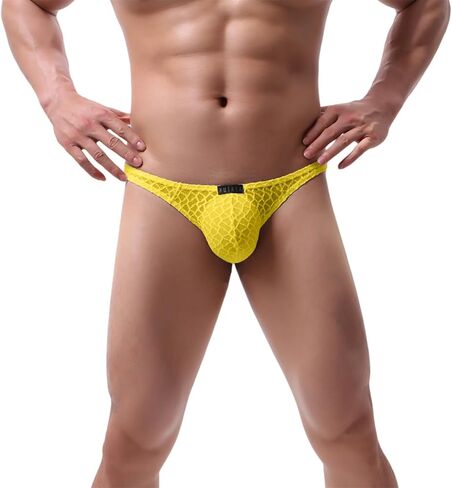 Mens Thong Underwear Male Lace G String Sissy Clothes Breathable Panties in Saudi Arabia