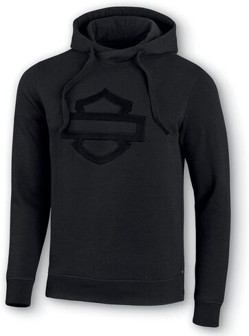 Harley-Davidson Men's Embossed Logo Pullover Hoodie, Black - 99033-20VM in Saudi Arabia