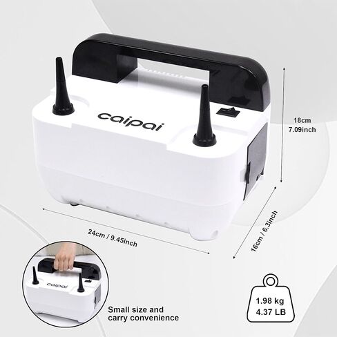 Balloon Electric Inflator Pump Kit Fast Inflation for Birthday/Wedding Parties/Travel Storage | 110V~120V, 1200W, Panda Pump, 1 Set in Saudi Arabia