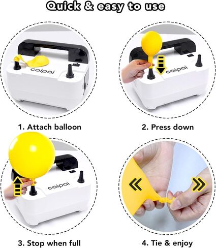 Balloon Electric Inflator Pump Kit Fast Inflation for Birthday/Wedding Parties/Travel Storage | 110V~120V, 1200W, Panda Pump, 1 Set in Saudi Arabia