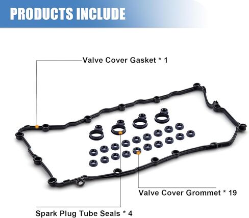 مجموعة حشية غطاء صمام المحرك Sorello مناسبة لكرايسلر 200 لدودج دارت لشركة فيات 500X لسيارة جيب رينيجيد شيروكي كومباس لرام بروماستر سيتي لمحرك 2.4 لتر L4 - استبدال VS50906R 5047440AC in Kuwait