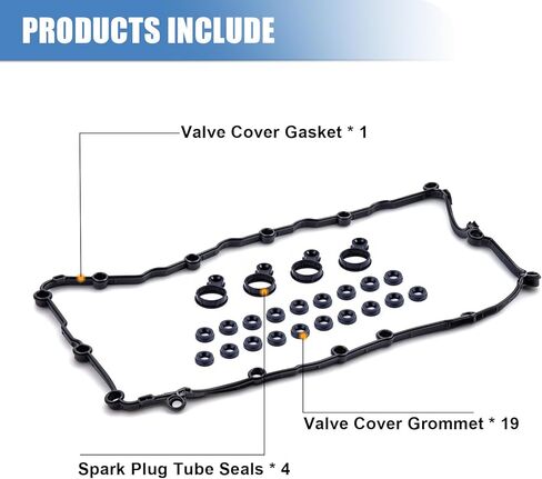 مجموعة حشية غطاء صمام المحرك Sorello مناسبة لكرايسلر 200 لدودج دارت لشركة فيات 500X لسيارة جيب رينيجيد شيروكي كومباس لرام بروماستر سيتي لمحرك 2.4 لتر L4 - استبدال VS50906R 5047440AC in Kuwait