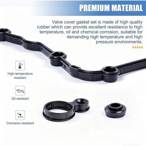 مجموعة حشية غطاء صمام المحرك Sorello مناسبة لكرايسلر 200 لدودج دارت لشركة فيات 500X لسيارة جيب رينيجيد شيروكي كومباس لرام بروماستر سيتي لمحرك 2.4 لتر L4 - استبدال VS50906R 5047440AC in Kuwait