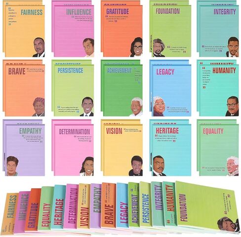 30 وسادة من الملاحظات اللاصقة الملهمة لشهر التاريخ الأسود مقاس 3 × 4 بوصات مفكرة تحفيزية مفكرة تاريخ أسود هدايا إيجابية للنساء والرجال ومكتب العمل (مشرق) in Kuwait