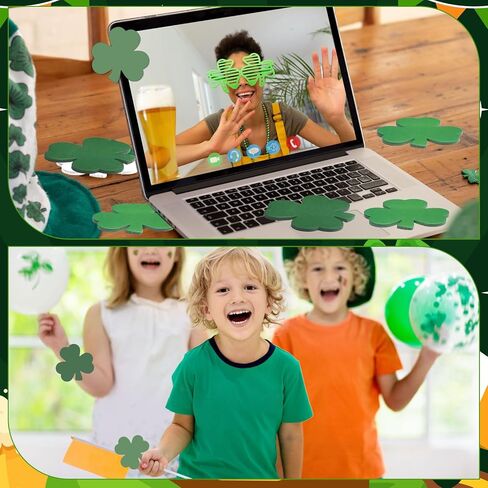 Geyee 36 Pcs St. Patrick's Day Sticky Notes for Kids Bulk 1080 Sheet Shamrock Shaped Sticky Notepads Green White Lucky Irish Clover Memo Pads for School Office St. Patrick's Day in Saudi Arabia