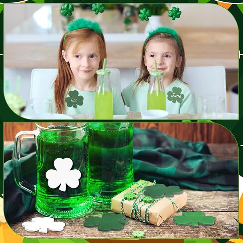 Geyee 36 Pcs St. Patrick's Day Sticky Notes for Kids Bulk 1080 Sheet Shamrock Shaped Sticky Notepads Green White Lucky Irish Clover Memo Pads for School Office St. Patrick's Day in Saudi Arabia