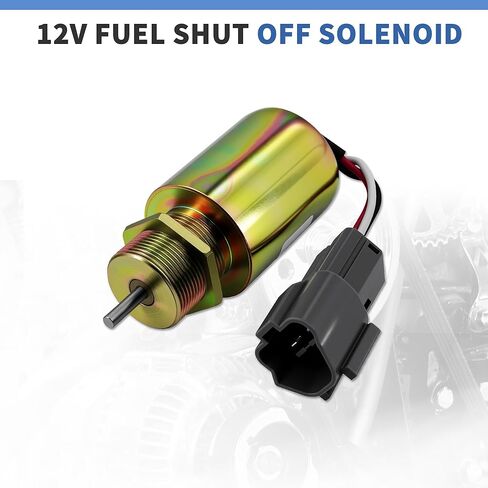 12VDC Fuel Shut Off Solenoid SA-3725-12 Compatible with Mitsubishi L2E L3E S3L S4L Engine, Compatible with Volvo EC15 Toro 223D Mahindra Max 28 Tractor, Replaces 30A87-00040 30A87-20402 in Saudi Arabia