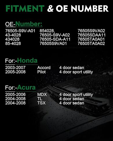 76505-S9V-A01 محرك ممسحة الزجاج الأمامي الأمامي مناسب لـ: -Honda Accord 2003-2007 Sedan، Pilot 2005-2008 Sport Utility لـ: -Acura MDX 2005-2006 Sport Utility، TL TSX 2004-2008 سيدان، مع 5 دبابيس in Saudi Arabia